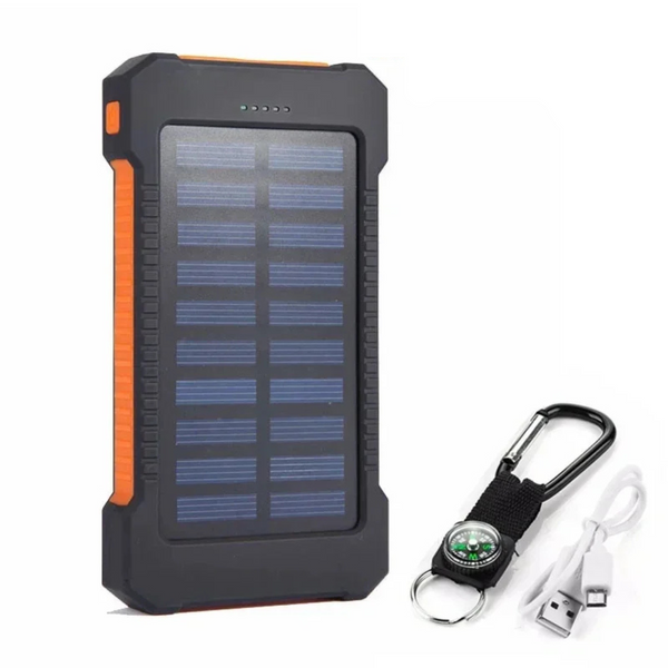 PowerBank Solar para Campamento al Aire Libre con Brújula y Linterna